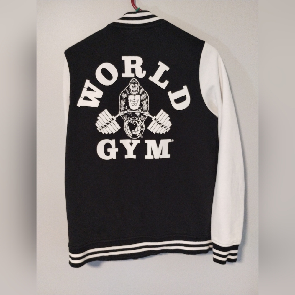 Ladies Medium world gym varsity jacket